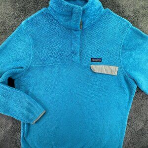 Patagonia Vibrant Blue Teddy Jacket beautiful fleece jacket